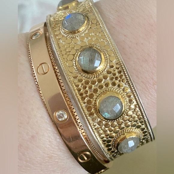 Anna Beck 5 Stone Laborite Cuff Bracelet - Picture 1 of 7